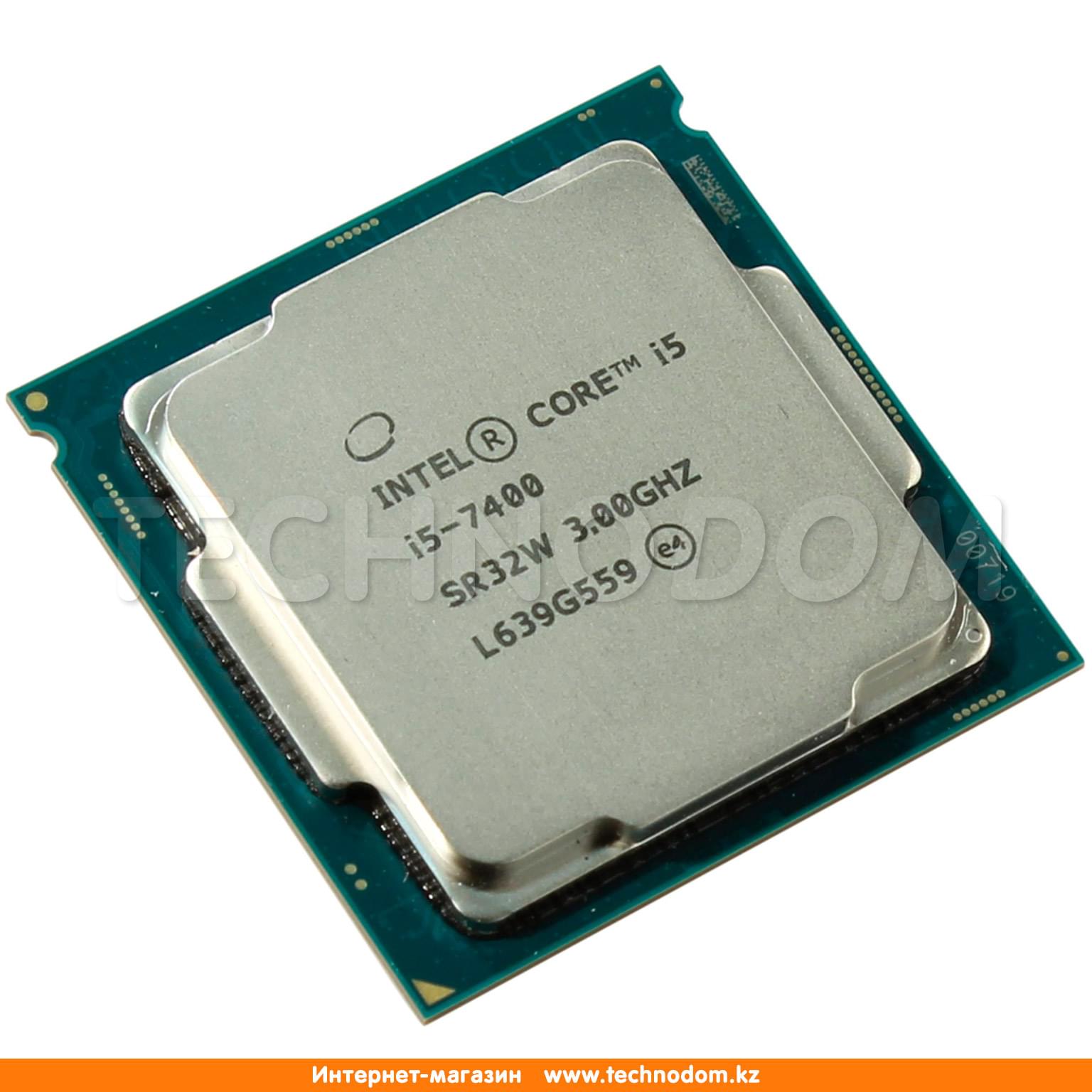 Процессор Intel Core i5-7400 (C4/T4, 6M Cache, 3.0 up to 3.5GHz) LGA1151  BOX - купить по лучшей цене в Алматы | интернет-магазин Технодом