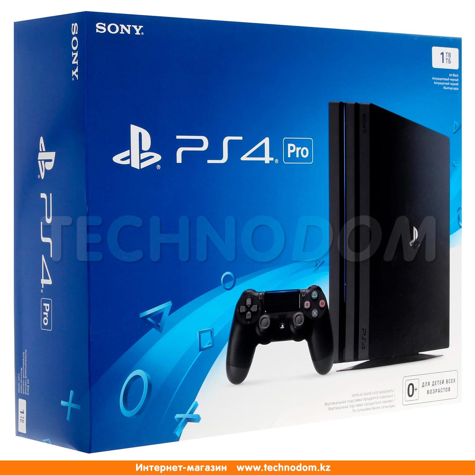 Игровая консоль Sony Play Station 4 Pro 1TB, Black (CUH-7208B) - купить по  лучшей цене в Алматы | интернет-магазин Технодом