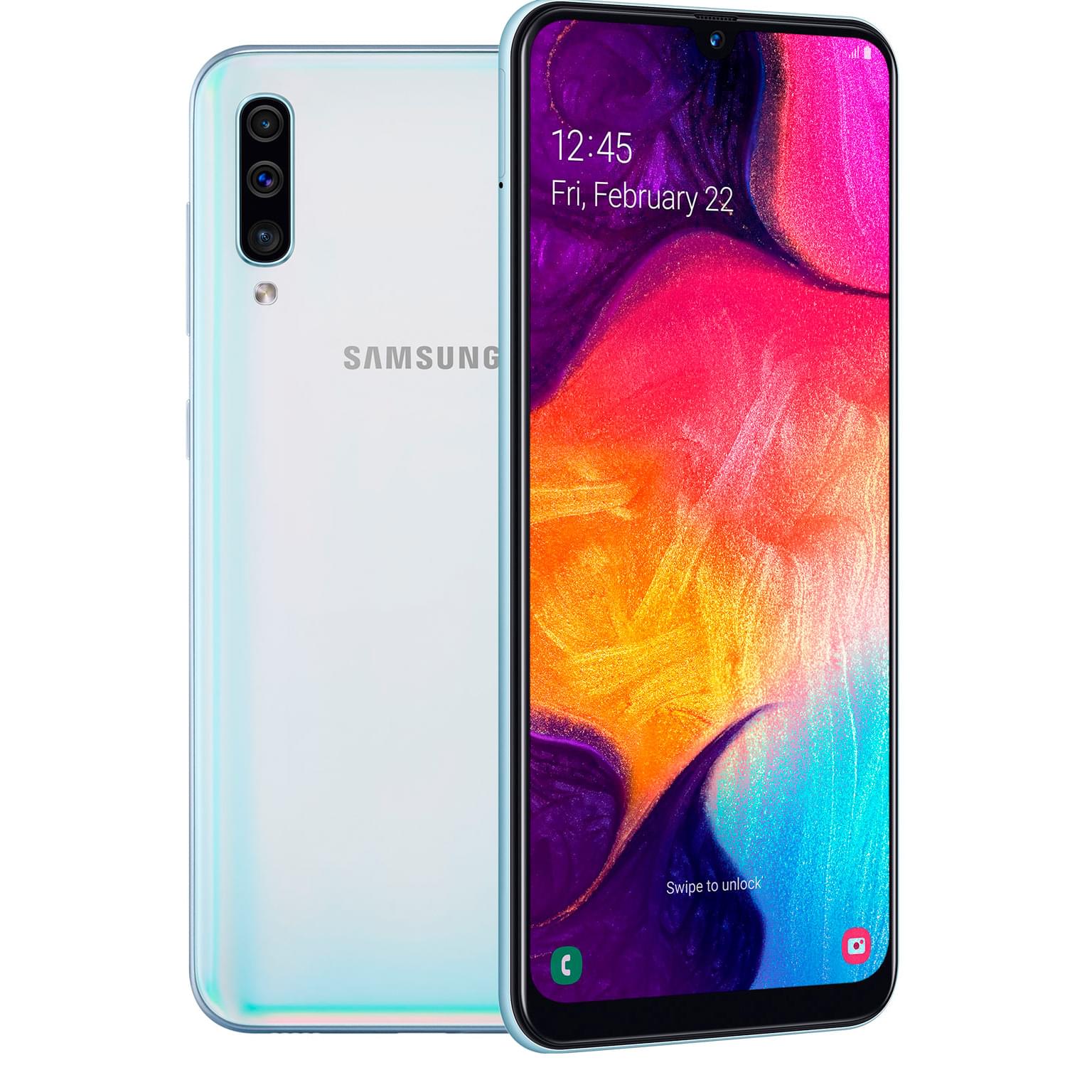 Смартфон Samsung Galaxy A50 128GB White - купить по лучшей цене в Алматы |  интернет-магазин Технодом