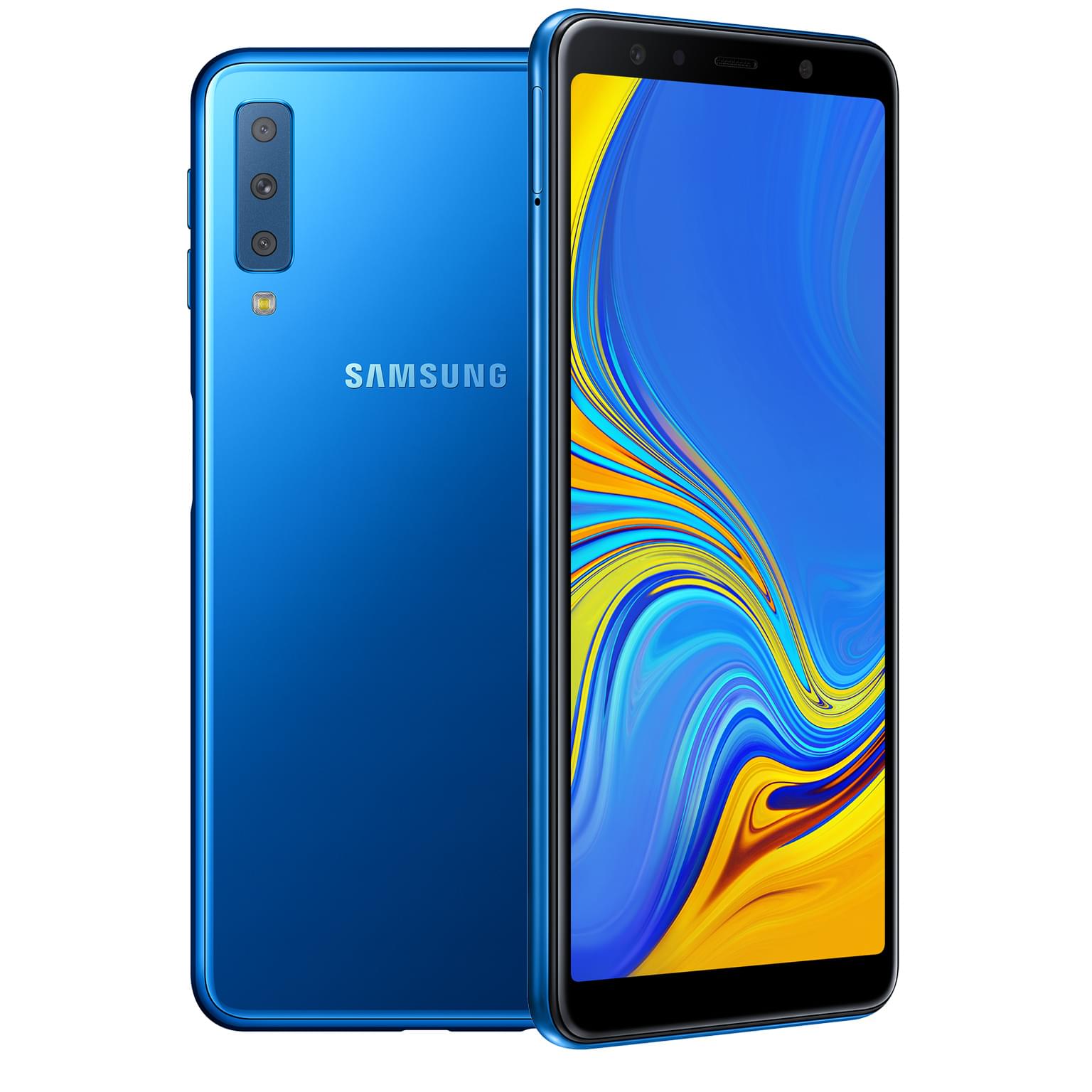 Смартфон Samsung Galaxy A7 2018 64GB Blue - купить по лучшей цене в Алматы  | интернет-магазин Технодом