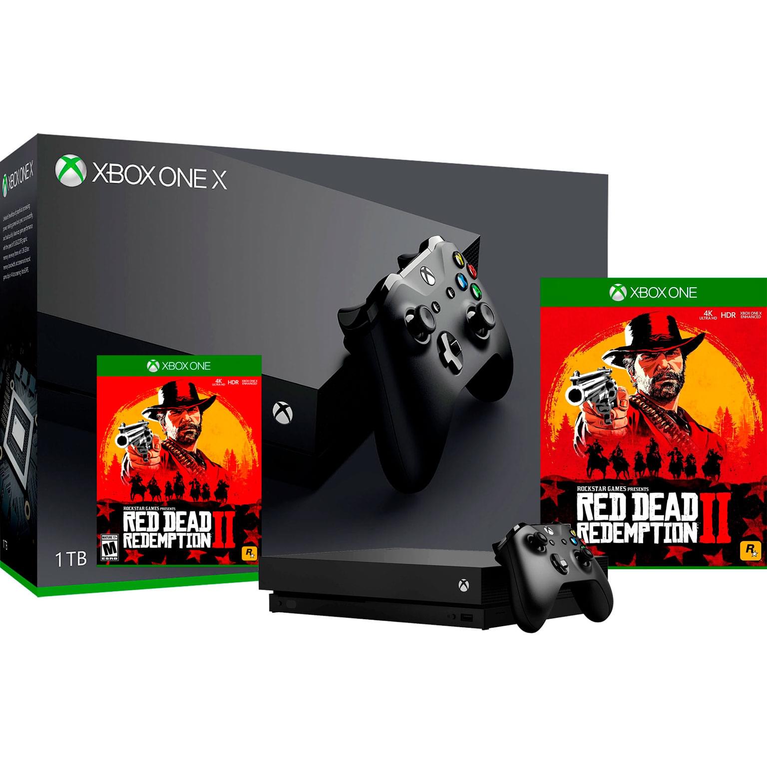 Игровая консоль XBOX One X 1TB + Red Dead Redemption 2 (CYV-00289-rdr2) -  купить по лучшей цене в Алматы | интернет-магазин Технодом