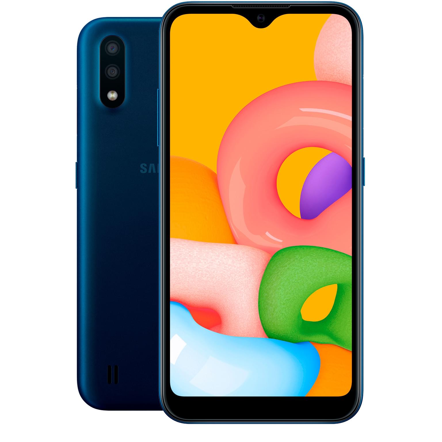 Смартфон Samsung Galaxy A01 16GB Blue купить по лучшей цене в {{city}},  Казахстане | Интернет-магазин {{domain}}