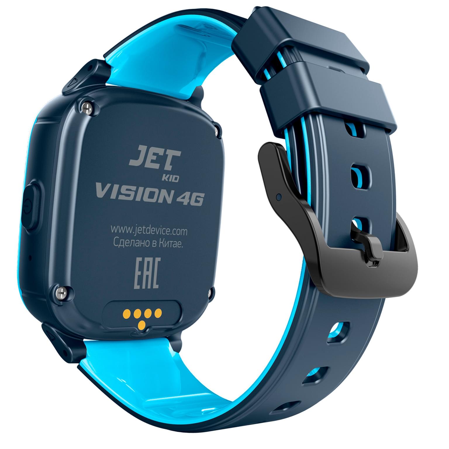 Детские смарт-часы с GPS трекером Jet KID Vision 4G, Голубой+серый (JET  Vision 4G BLUEGR)