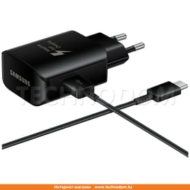 Сетевое зарядное устройство 1*USB, 2.1A + каб. Type-C, Samsung, Fast Charge, Черный (EP-TA300CBEGRU) фото