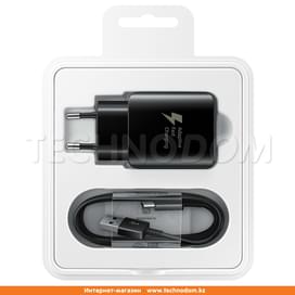 Сетевое зарядное устройство 1*USB, 2.1A + каб. Type-C, Samsung, Fast Charge, Черный (EP-TA300CBEGRU) фото