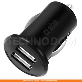 Автомобильное зарядное устройство 2*USB 2.4A 12/24V, SBS, Black (TE0APU022) фото