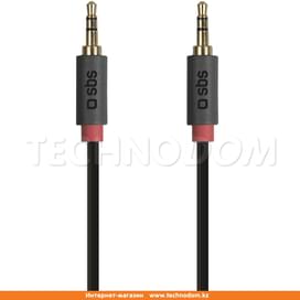Кабель AUX 3.5mm - 3.5mm, SBS, 1,5м, Черный (TECABLE35KR) фото