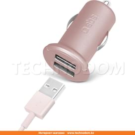 Автомобильное зарядное устройство 2*USB 2.4A, SBS, Rose Gold (TECAR2USB2AP) фото