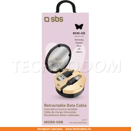 Кабель USB 2.0 - Micro USB, SBS, Smart&Ladies Зеркало, 1м, Чёрный (TESLCABLEMIRRORMIC) фото