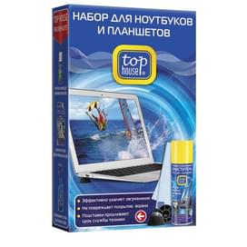 Чистящий набор Top House Набор для ноутбуков и планшетов + Аэрозоль 200мл (391657) фото