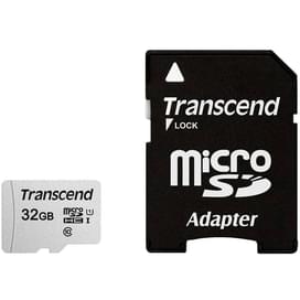Карта памяти MicroSD 32GB Transcend, TLC, UHS-I, U1, до 60MB/s + SD Adapter (TS32GUSD300S-A) фото