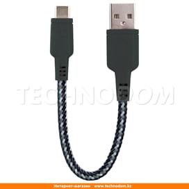 Кабель USB 2.0 - Type-C, Energеa, 0,16м, Черный (CBL-NT20CA-BLK016) фото
