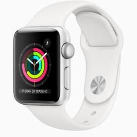 Смарт-часы Apple Watch Series 3 GPS 38mm Silver Aluminium Case with White Sport Band фото