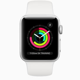 Смарт-часы Apple Watch Series 3 GPS 38mm Silver Aluminium Case with White Sport Band фото