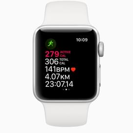 Смарт-часы Apple Watch Series 3 GPS 38mm Silver Aluminium Case with White Sport Band фото