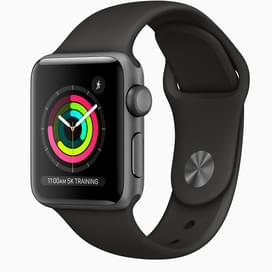 Смарт-часы Apple Watch Series 3 GPS 38mm Space Grey Aluminium Case with Black Sport Band фото