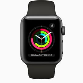 Смарт-часы Apple Watch Series 3 GPS 38mm Space Grey Aluminium Case with Black Sport Band фото