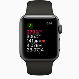 Смарт-часы Apple Watch Series 3 GPS 38mm Space Grey Aluminium Case with Black Sport Band фото