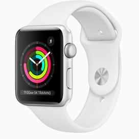 Смарт-часы Apple Watch Series 3 GPS 42mm Silver Aluminium Case with White Sport Band фото