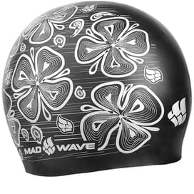 Шапочка силиконовая Mad Wave Reverse Flora (Black) фото