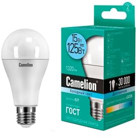 Светодиодная лампа Camelion 15W (130W) 4500K 1320lm E27 ND Холодный фото