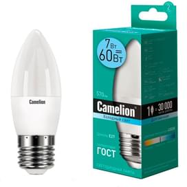 Светодиодная лампа Camelion 7W (60W) 4500K 560lm E27 ND Холодный фото