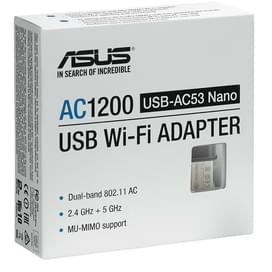 Беспроводной USB-адаптер ASUS USB-AC53 Nano, 300/867 Mbps (USB-AC53) фото