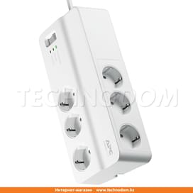 Сетевой фильтр APC, 6 роз, 2м, White (PM6-RS/6) фото