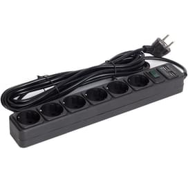 Сетевой фильтр iPower, 6 роз, 2*USB, 3м, Black (iPEO3m-USB) фото