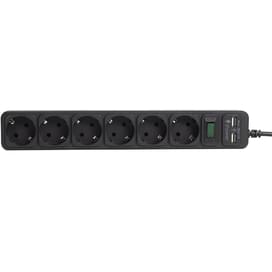 Сетевой фильтр iPower, 6 роз, 2*USB, 5м, Black (iPEO5m-USB) фото