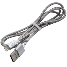 Кабель USB 2.0 - Lightning, AVA, 1м, Silver (AV-C1005) фото