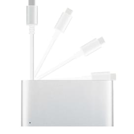 Адаптер USB Type-C to 1*USB 2.0, 1*HDMI, 1*Type-C, Moshi, Silver (99MO084204) фото