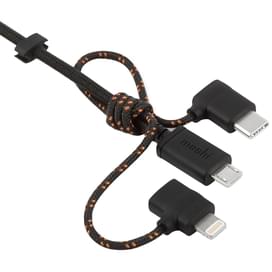 Универсальный кабель USB 2.0 - Lightning/MicroUSB/Type-C, Moshi, 1м, Black (99MO023047) фото