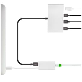 Адаптер USB Type-C to Ethernet Adapter, RJ-45, до 1000 Мбит/с, Silver (99MO084203) фото