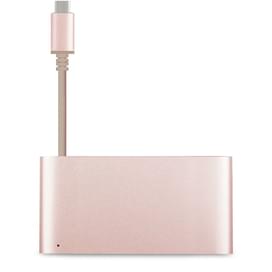 Адаптер USB Type-C to 1*USB 2.0, 1*HDMI, 1*Type-C, Moshi, Golden Rose (99MO084207) фото