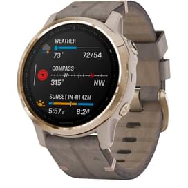 Смарт-часы Garmin Fenix 6S Sapphire Light Gold with Shale Suede Band фото