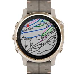 Смарт-часы Garmin Fenix 6S Sapphire Light Gold with Shale Suede Band фото