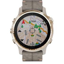 Смарт-часы Garmin Fenix 6S Sapphire Light Gold with Shale Suede Band фото