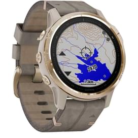 Смарт-часы Garmin Fenix 6S Sapphire Light Gold with Shale Suede Band фото