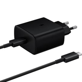 Сетевое зарядное устройство 3A + каб. Type-C, 45Вт (PD), Samsung, Fast Charge, Черный (EP-TA845XBEGRU) фото