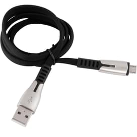 Кабель USB 2.0 - Micro USB, Neo, Metal LED, 1м, Black (NC-003M) фото