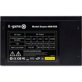 Блок питания 400W X-Game Shadow 400W-RGB ATX 20+4pin, 4+4pin (Shadow 400W-RGB) фото
