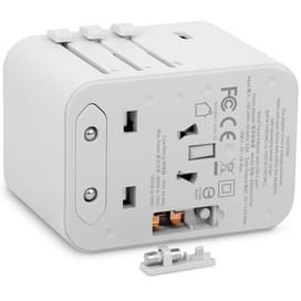 Адаптер для путешествий с Разъемами 1*USB Type-C, 4*USB 2.0, EU/AU/UK/US/JP/CN, Белый (99MO022156) фото