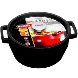 Кастрюля с крышкой чугун 24см серая Pyrex SC4AC24 фото