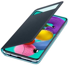 Чехол для Samsung Galaxy A51, S View Wallet Cover, Black (EF-EA515PBEGRU) фото