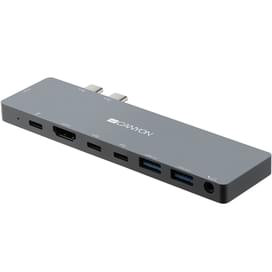 Мультипортовая док-станция Сanyon, 8-в-1 Thunderbolt 3 PD (100W), Черно-серый (CNS-TDS08DG) фото