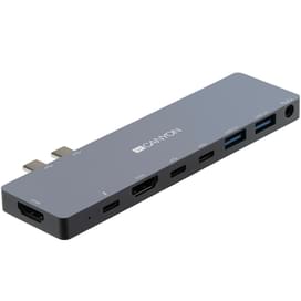 Мультипортовая док-станция Сanyon, 8-в-1 Thunderbolt 3 PD (100W), Черно-серый (CNS-TDS08DG) фото