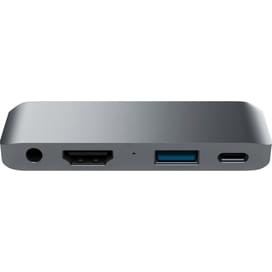 Адаптер Satechi, USB Type-C - 1*Type-C PD (18W),1*USB 3.0, 1*HDMI 4K, 1*3,5 мм, Серый (ST-TCMPHM) фото