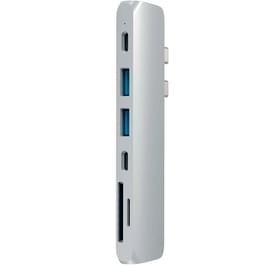 Macbook Pro арналған Satechi USB-хабы, HDMI, Thunderbolt 3, Type-C PD (87W), 2*USB 3.0, Күміс түсті (ST-CMBPS) фото