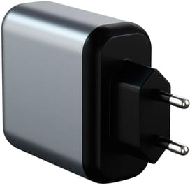 Сетевое зарядное устройство 1*USB 2.4A, 1*USB Type-C 3A PD (18W), Satechi, Серый (ST-MCCAM-EU) фото